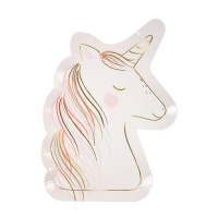 Unicorn Shaped Paper Plates By Meri Meri